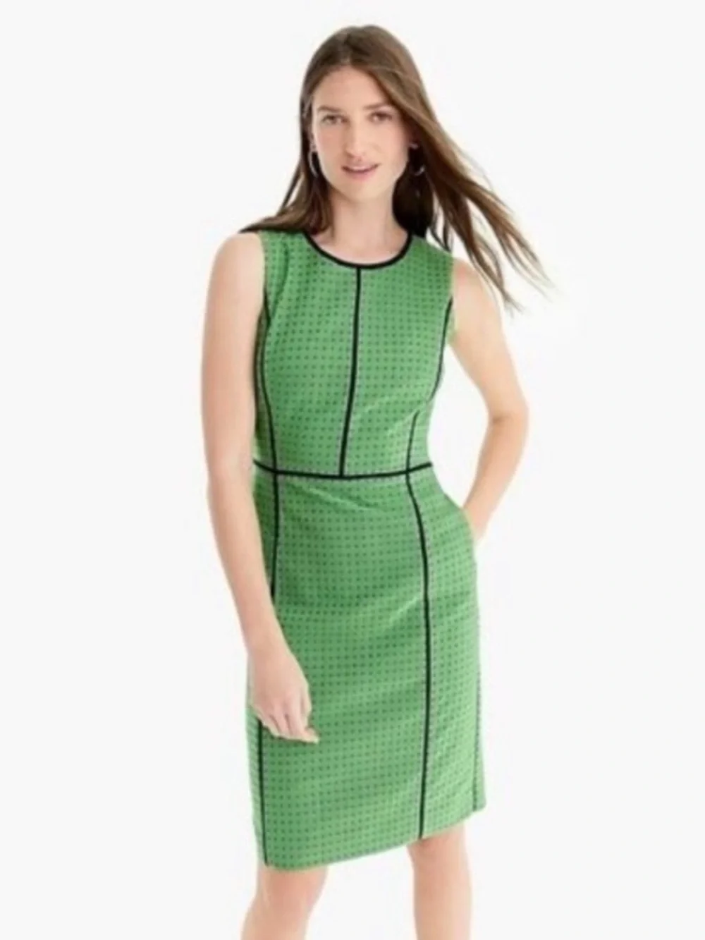 J Crew Sleeveless Sheath Dress Purple Medallion Foulard Print Size 2 Career Work
